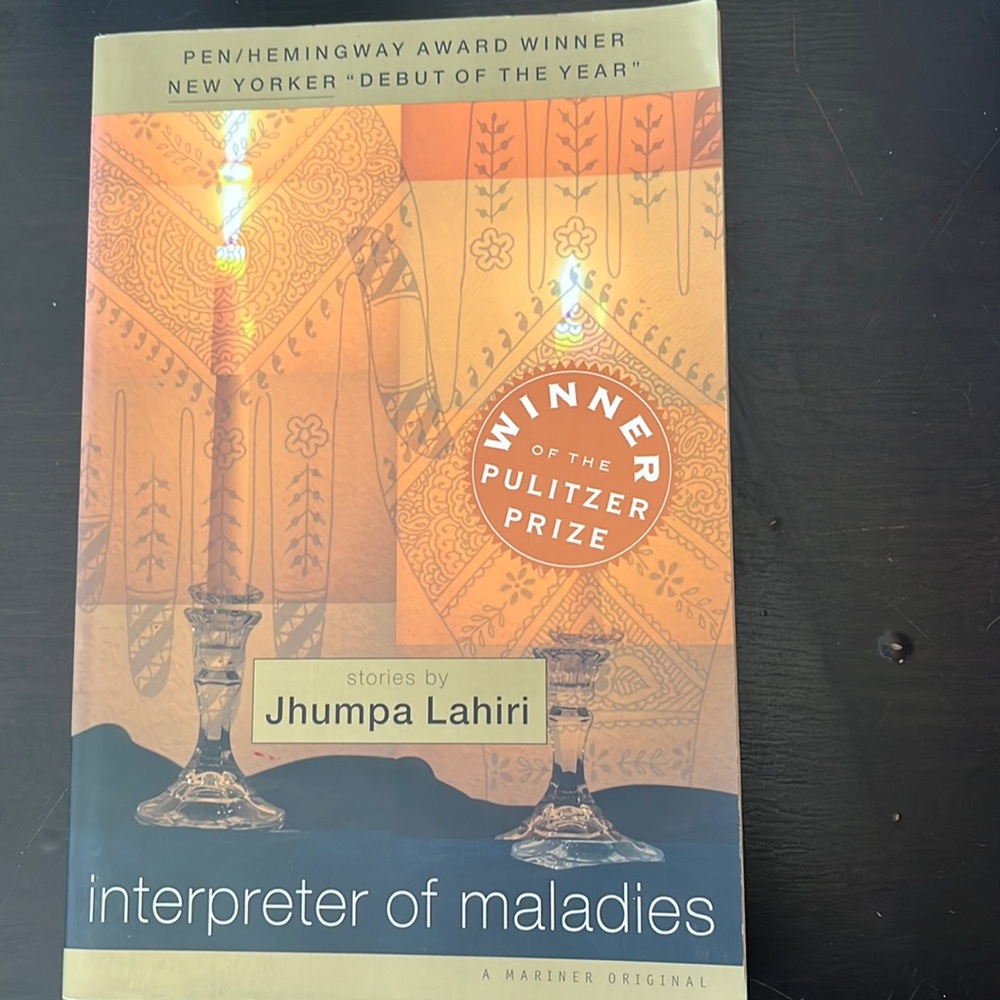 Fiction book by Jhumpa Lahiri called interpreter of maladies